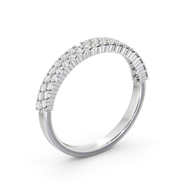 Luna Half Eternity Round Lab Diamond Double Row Ring
